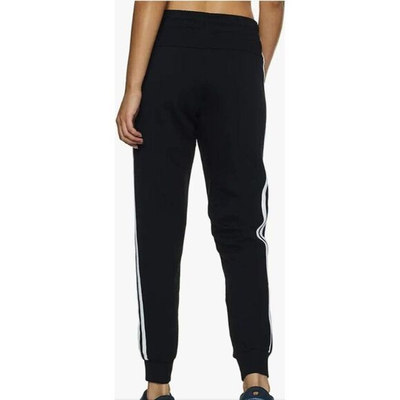 Adidas Womens Joggers XS Black Essentials 3-Stripes Tapered Pocket Track Pants - Picture 5 of 11